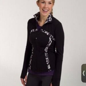 Lululemon Define Jacket - Black and White Animal Pattern